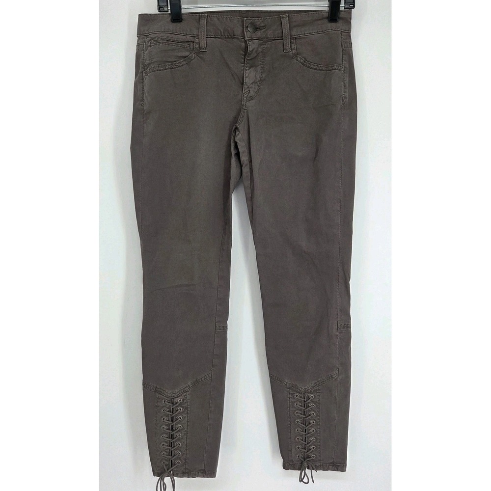 Vince Womens Lace Up Whipped‎ Skinny Pant 27 Mink Corset Laced Ankles Y2K Moto